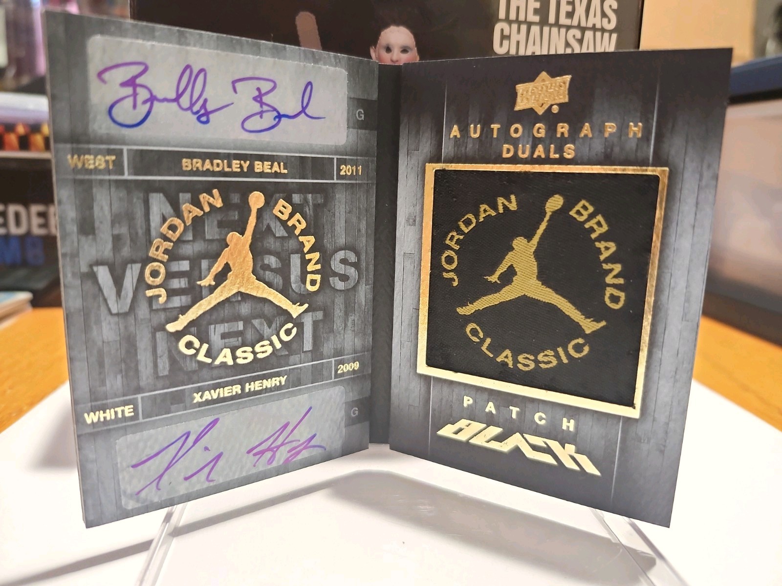 2013 UD Black Jordan Brand Classic patch Bradley Beal/Henry Dual Auto Patch /40