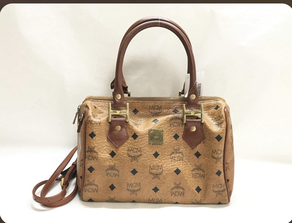 Authentic MCM Small Boston Bag Visetos | eBay