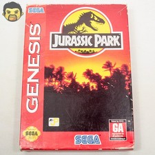 Jurassic Park Sega Genesis CIB 1993 Complete with Manual Tested FAST SHIPPING