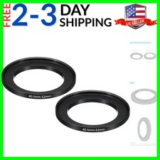 40.5mm-52mm Metal Step Up Ring, 2 Pack Camera Lens Filter Adapter Ring Alumin...