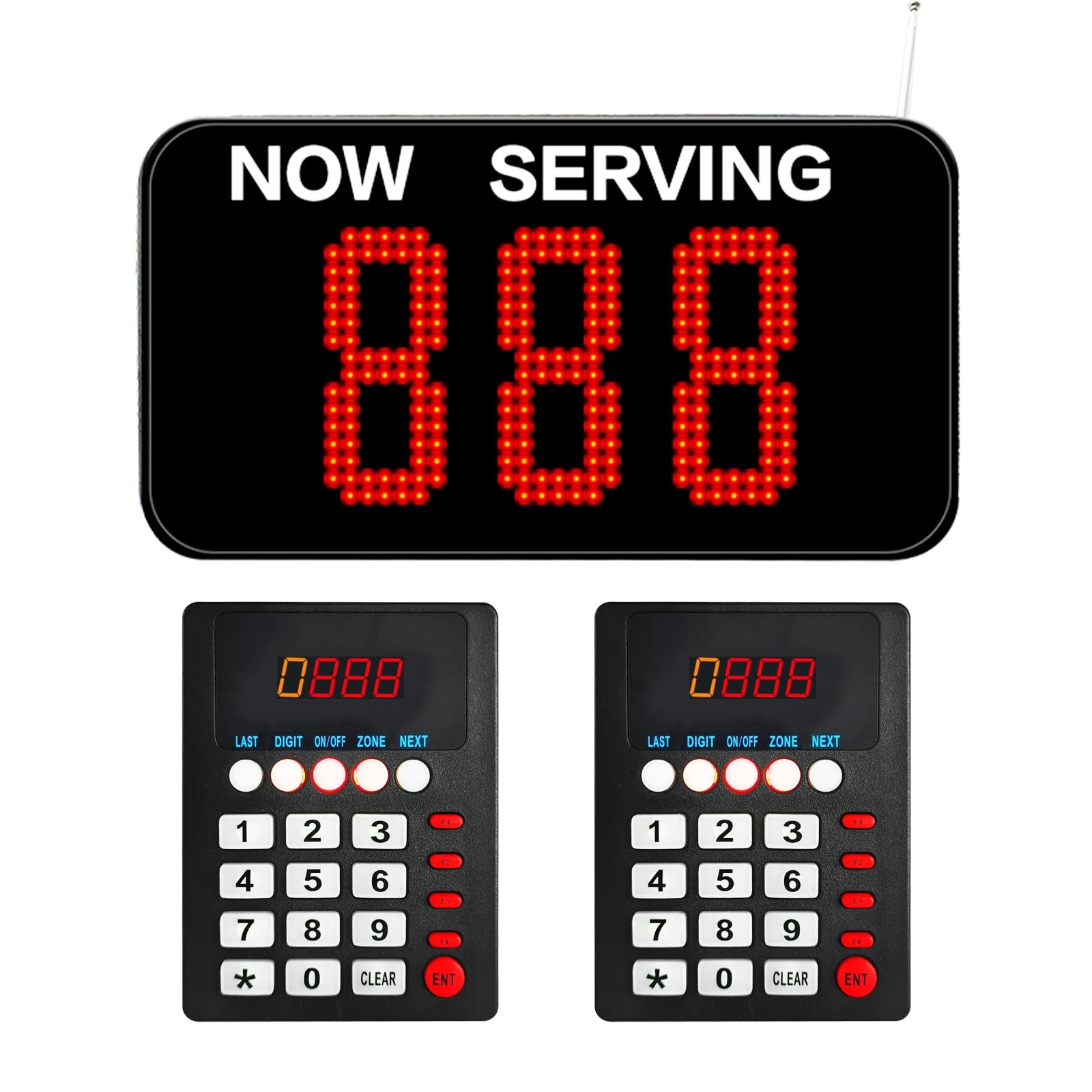Koqicall Take A Number System Queue Calling System 2 Keypad Pager 1 Led Display