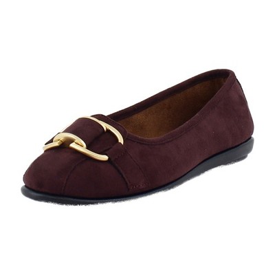 Aerosoles Bentley Womens Flats Fig Faux Suede