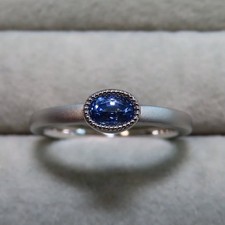 Blue Sapphire Gemstone Ring Solitaire Ring Gift For Her Engagement Ring.