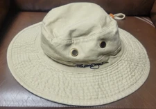Panama Jack Beige Kids Unisex Bucket Cotton Sun Hat Blue Under Brim Size M