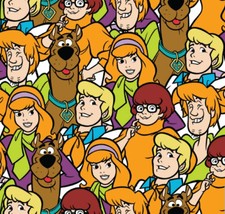 Fat Quarter Scooby Doo And Gang Statues Quilting Cotton Fabric