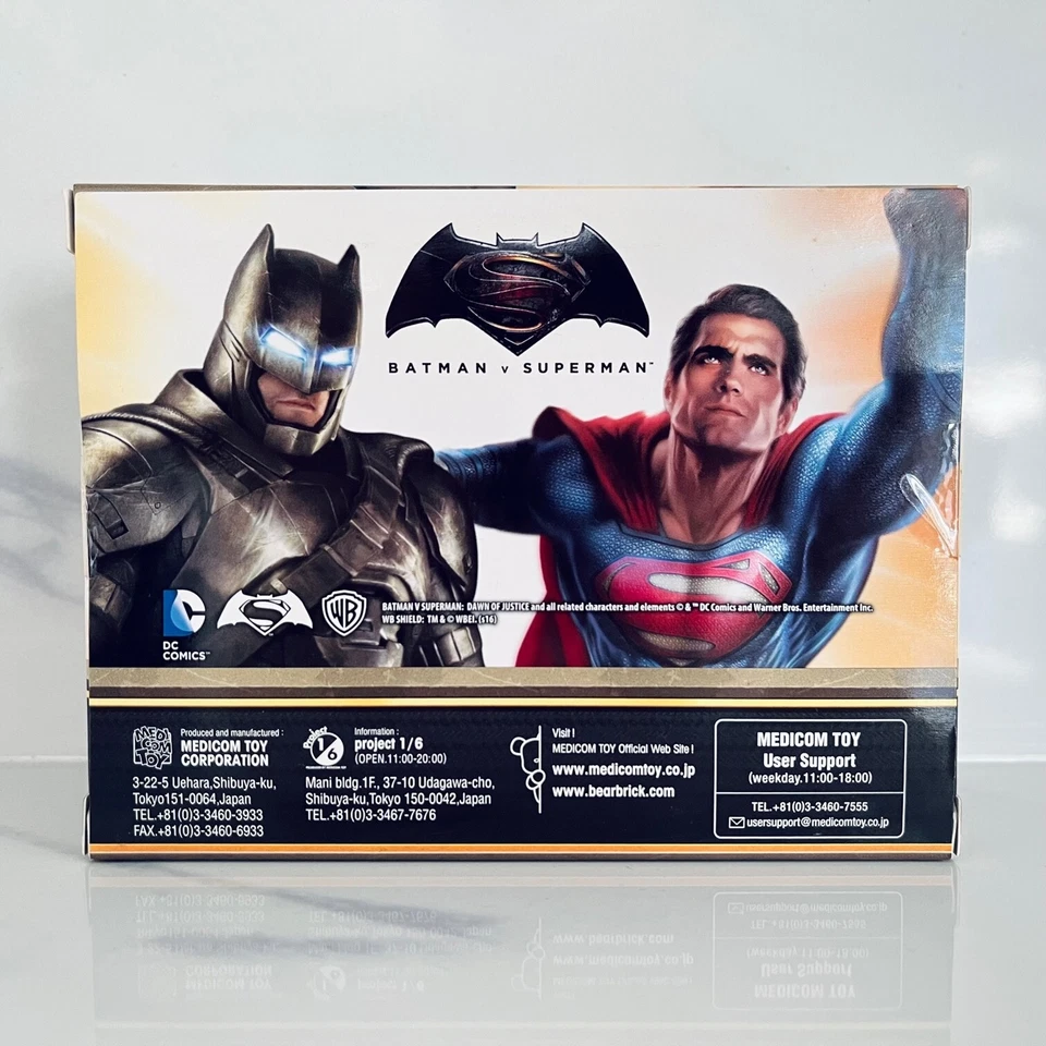 Nuevo MEDICOM BEARBRICK Blindado BATMAN vs SUPERMAN 100% Juego de 2 (2016) Foto 2 de 4