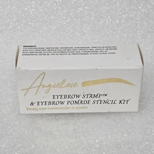 Angiehaie Eyebrow Stamp & Eyebrow Pomade Stencil Kit In Dark Brown