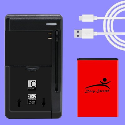 Long Lasting 1600mA Extended Slim Battery Charger Fast Cable f Sonim XP3 XP3800