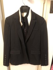 Central Park West New York Black Blazer With Dickey Sz Xs