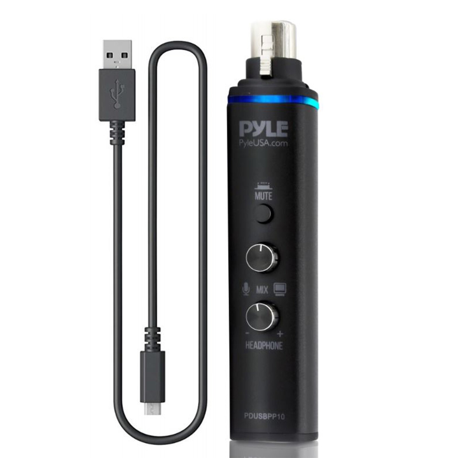 Microphone XLR-to-USB Adaptor (USB Mic Interface, USB Plug-and-Play)-image