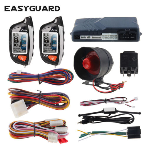 EASYGUARD 2 Way Car Alarm Security System Remote Start Timer Engine Start DC 12V - Picture 1 of 8