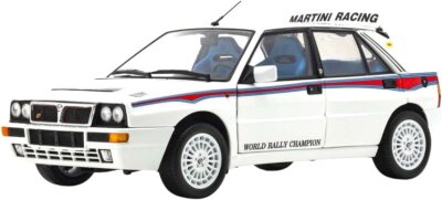 Original Kyosho Integrale Delta Lancia ハチハチ。KYOSHO 1/18 White 6 Integrale Integrale HF Delta Lancia ミニカー