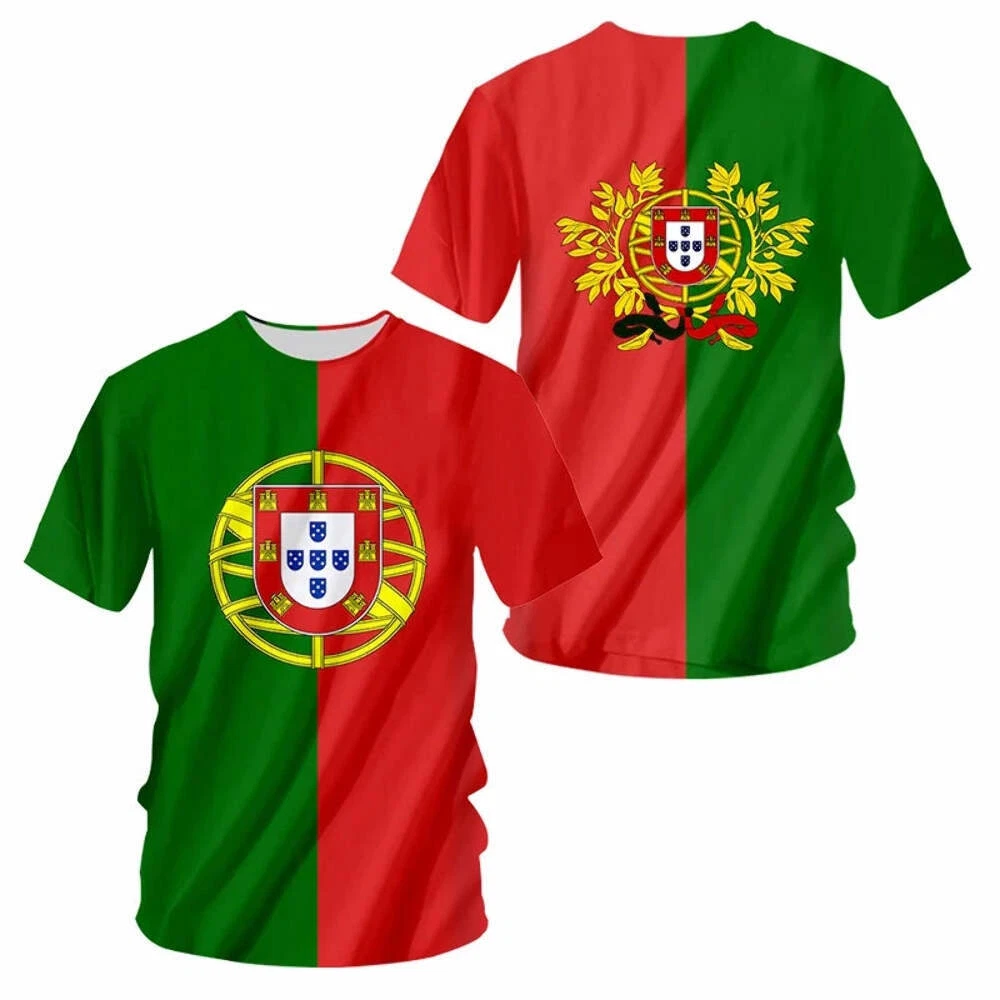 Portugal Flag National Emblem Tshirts 3d Print T-shirt Summer T Shirt Fashion Ki
Opens in a new wind