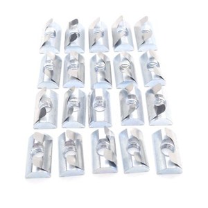 Lot of 20 80/20 13036 Roll-In T-Nut w/ Spring Leaf, 22mm x 7.2mm, M8x1.25