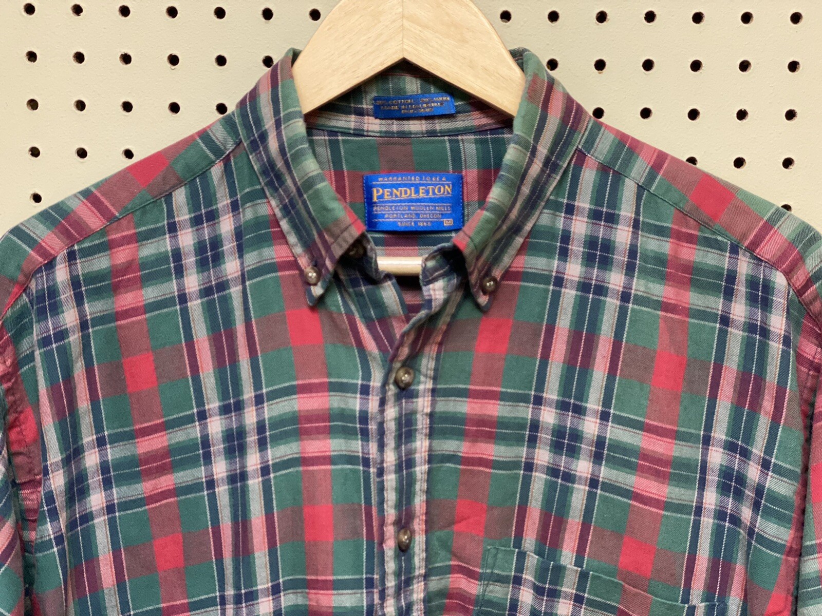 Pendleton Mens Medium Cotton Wool LS Button Shirt… - image 3