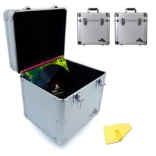 Gorilla LP80 LP 80 x 12" Vinyl Storage Record Box Flight Carry Case Silver x3