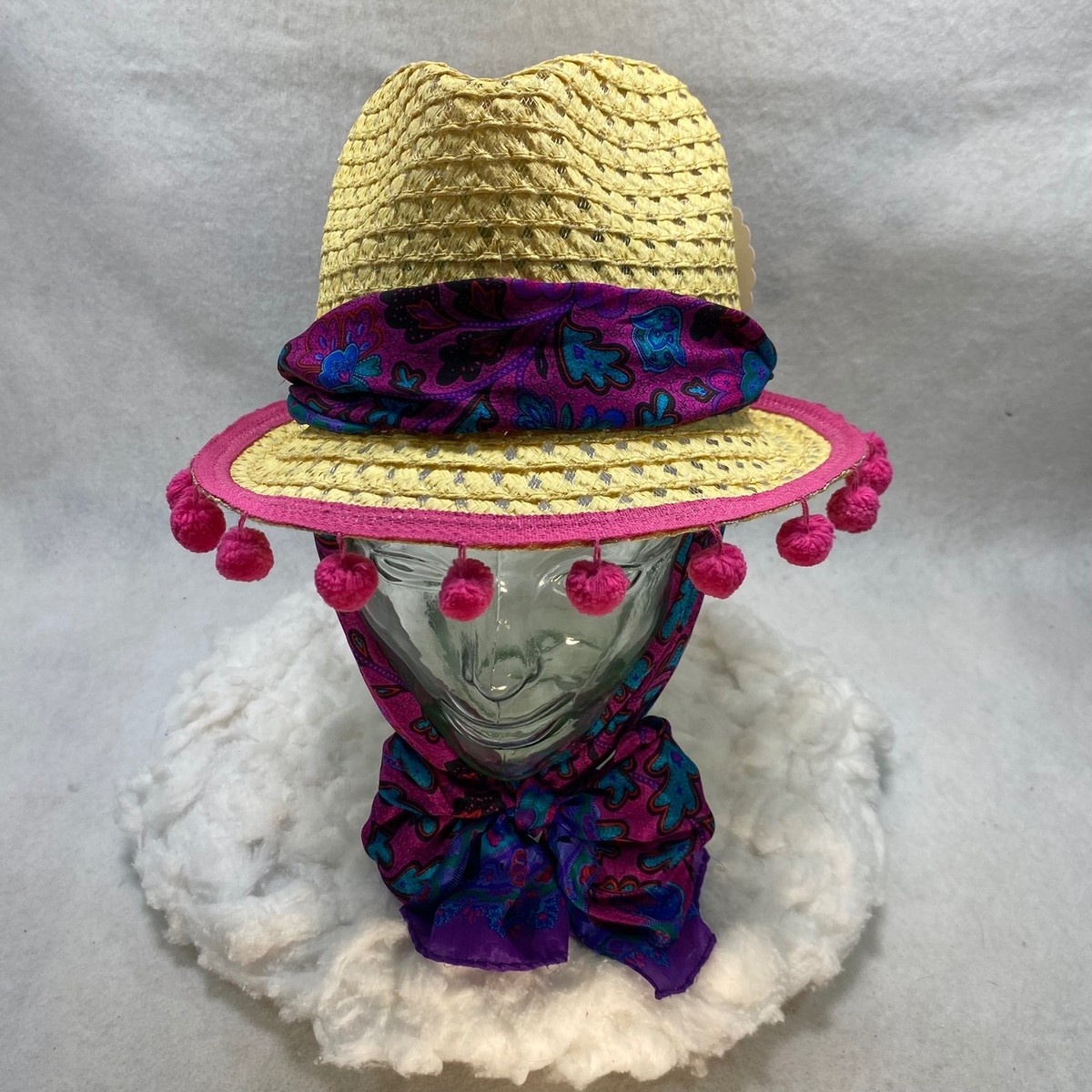 Plasma Beamz Handmade Pom-Pom Chin Strap Fedora OS | eBay