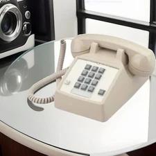 Cortelco 2500-27FC 250044-VBA-27FC Desk Phone With Flash - Ash (250027FC) NEW