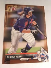 2017 Bowman Paper Prospects Jumbo 5x7 Wuilmer Becerra Mets BP92 #'d 05/10 Gold