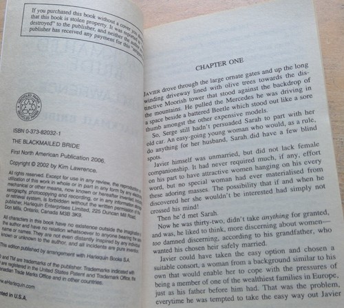 The Blackmailed Bride by Kim Lawrence 2002 paperback - Bild 7 von 7