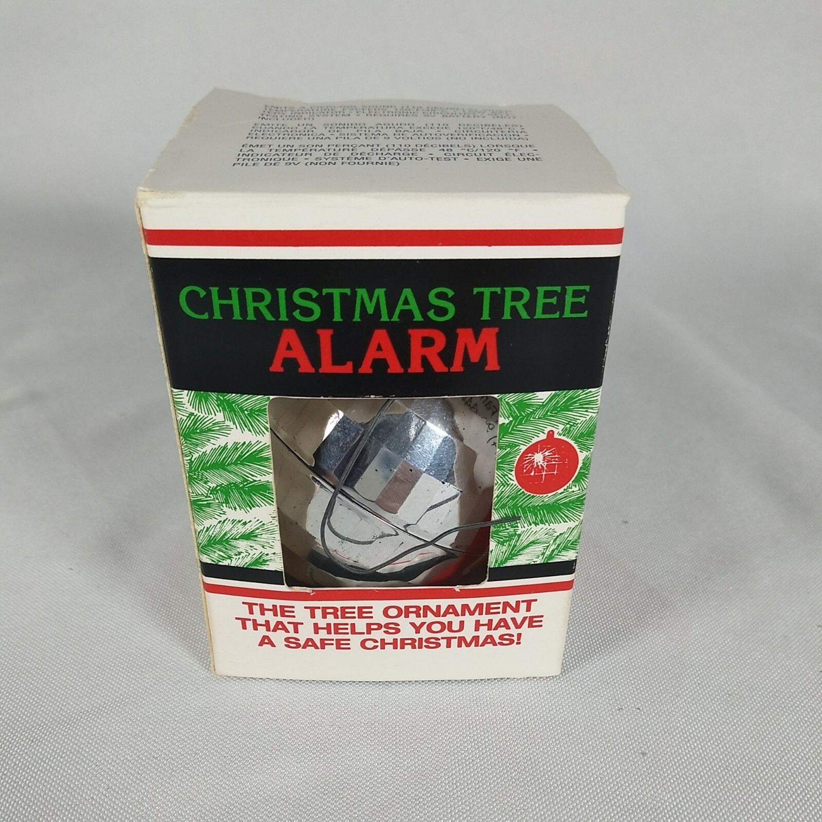 Vintage Christmas Tree Fire Alarm Ornament In Box eBay