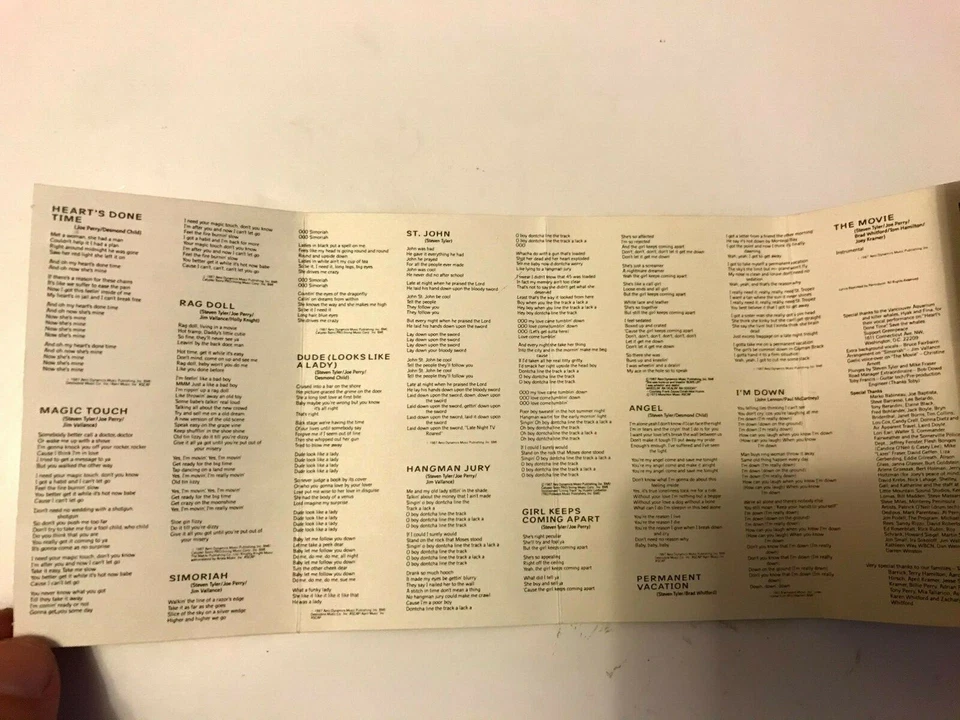 Aerosmith - Permanent Vacation 1987 Audio Cassette Tape - Image 3 of 4