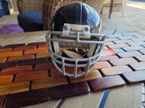 1973-81 Riddell NFL Throwback Mini Casco Chicago Bears Maschera in Metallo - Foto 2 di 3