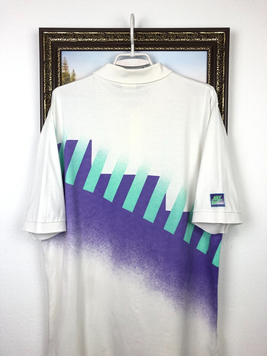 トップス vintage NIKE made in USA AGASSI polo ci Vintage Nike Challenge Court Andre Agassi Tennis Polo Shirt