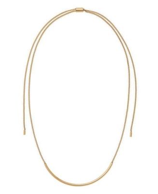 Michael Kors Modern Fringe Gold Adjustable Loop Slider Necklace MKJ5792710 NEW  