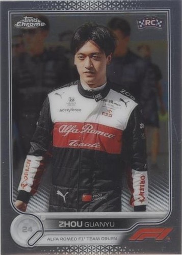 2022 Topps Chrome Formula 1 Sapphire Zhou Guanyu Alfa Romeo Racing