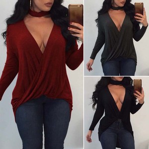 deep v blouse