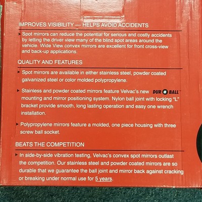 8-1/2 Center Mount Convex Mirror, Stainless Steel Heated 8-1/2 Center Mount Convex Mirror, Stainless Steel Heated
