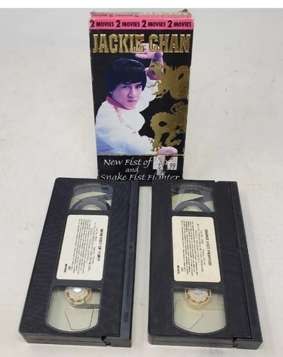 Jackie Chan 2 Movies VHS New Fist of Fury Snake and Fist Fighter Tape 1995 - Picture 3 of 3