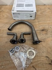 Delta T2748-KS Bowery Deck Mounted Roman Tub Filler, Black Stainless READ