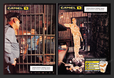 Camel Cigarettes Artist Escape Prison 1990s Print Advertisement (2 Pages) 1999