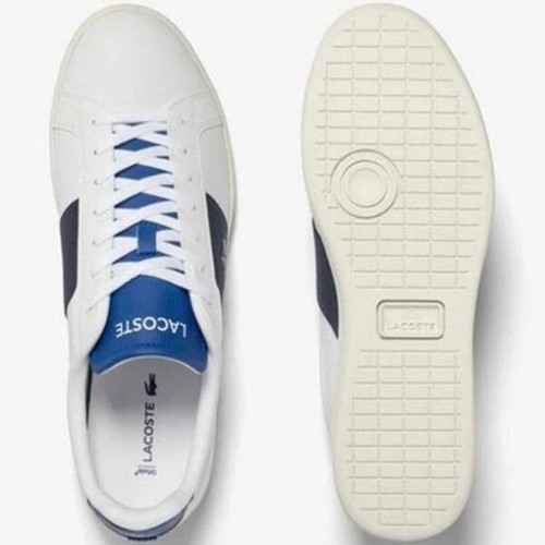 Lacoste Carnaby Pro CGR 123 6 SMA Leder Herrenschuh - Weiß/Dunkelblau:Navy/Weiß - Bild 5 von 12
