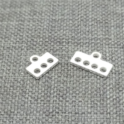 15 Sterling Silber Small Tag Ohrring Charm Layered Connector