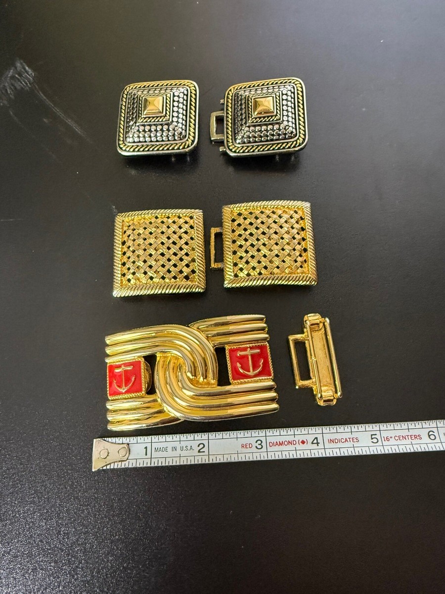 Vintage 80\'s Douglas Paquette Silver Tone Belt Buckle Vintage 80s 3 Pair Lot Of Signed Douglas Paquette Belt  main image 3