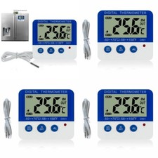 Digital Fridge Freezer Thermometer with Alarm Max Min Indoor Outdoor Sensor