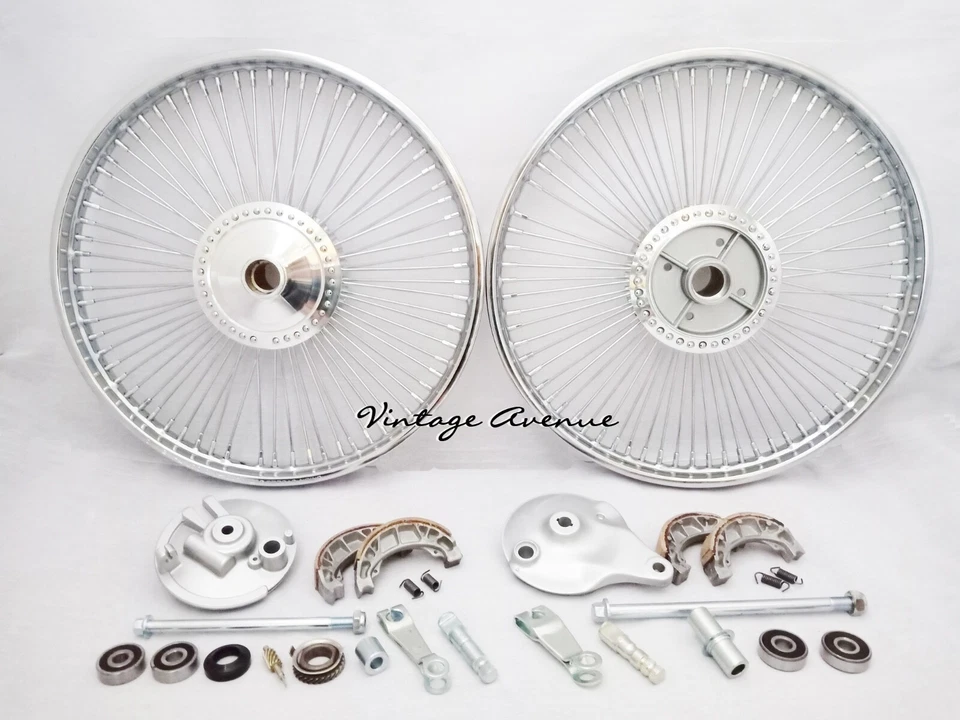 KIT DE RAIO CUBO DE FREIO ARO RODA DIANTEIRA-TRASEIRA HONDA C50 C65 C70 [F6C+R4C] - Imagem 2 de 4