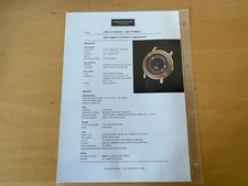 Used - Parmigiani Fleurier Technical Sheet - Toric Automatic Watch Rose Gold