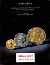 Münzen Important Greek and Roman Coins  Numismatik Archäologie Sotheby´s 1993