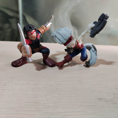 Lot of 2pcs Marvel Squad Hero Hepzibah Warpath Action Figure