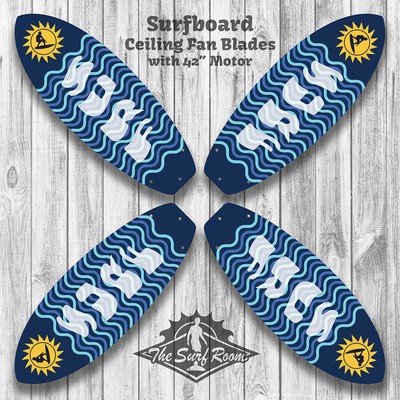 New 42 Surfboard Ceiling Fan W Hampton Bay Motor And Surf Sun