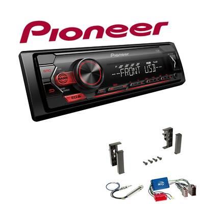 Pioneer 1-DIN Autoradio USB AUX Android Einbauset für Audi A6 Avant 1997-2001