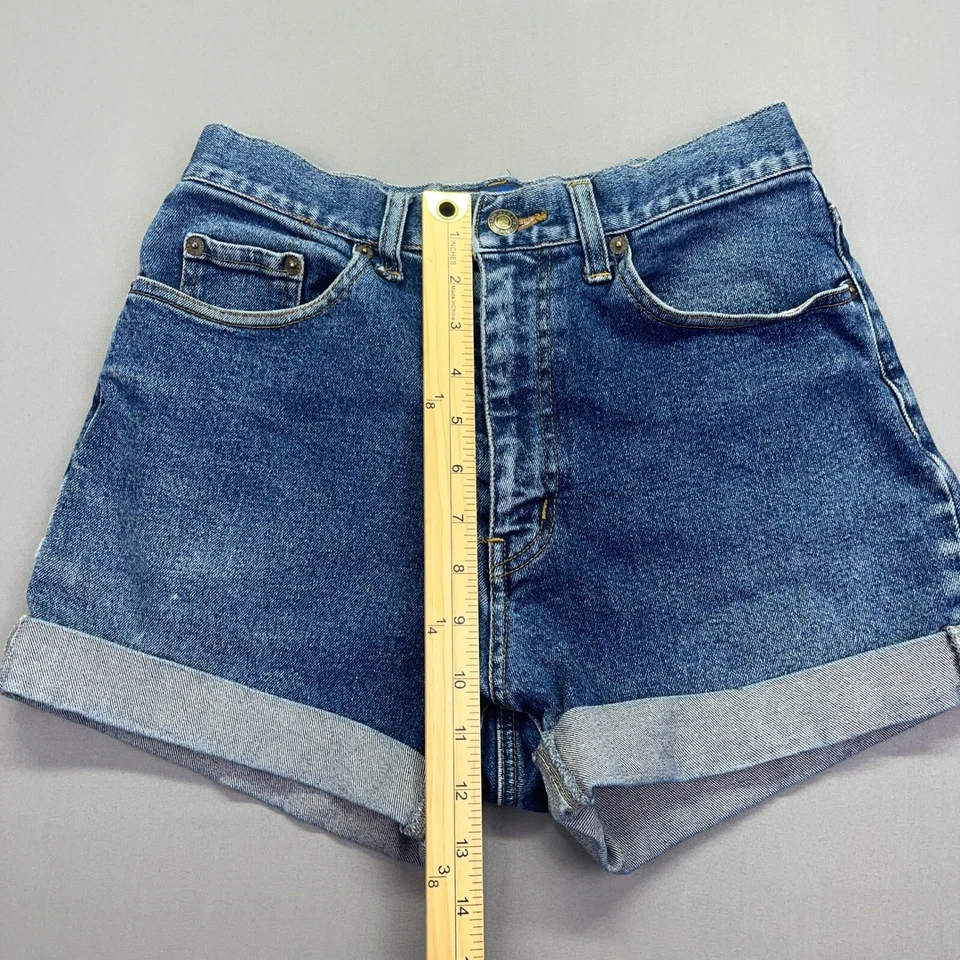 Neo R Jeans Denim Shorts High Waist Cuffed Blue Jean Shorts Womens Sz 26" - Image 2 of 4