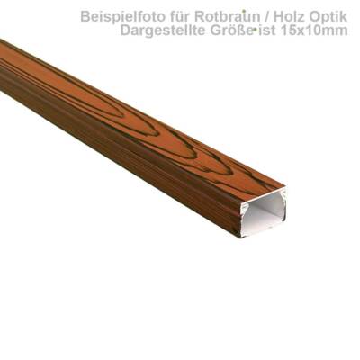 Cable Duct Wood Effect Red Brown with Lid Screws / Drilling 40 x 25 x 1m