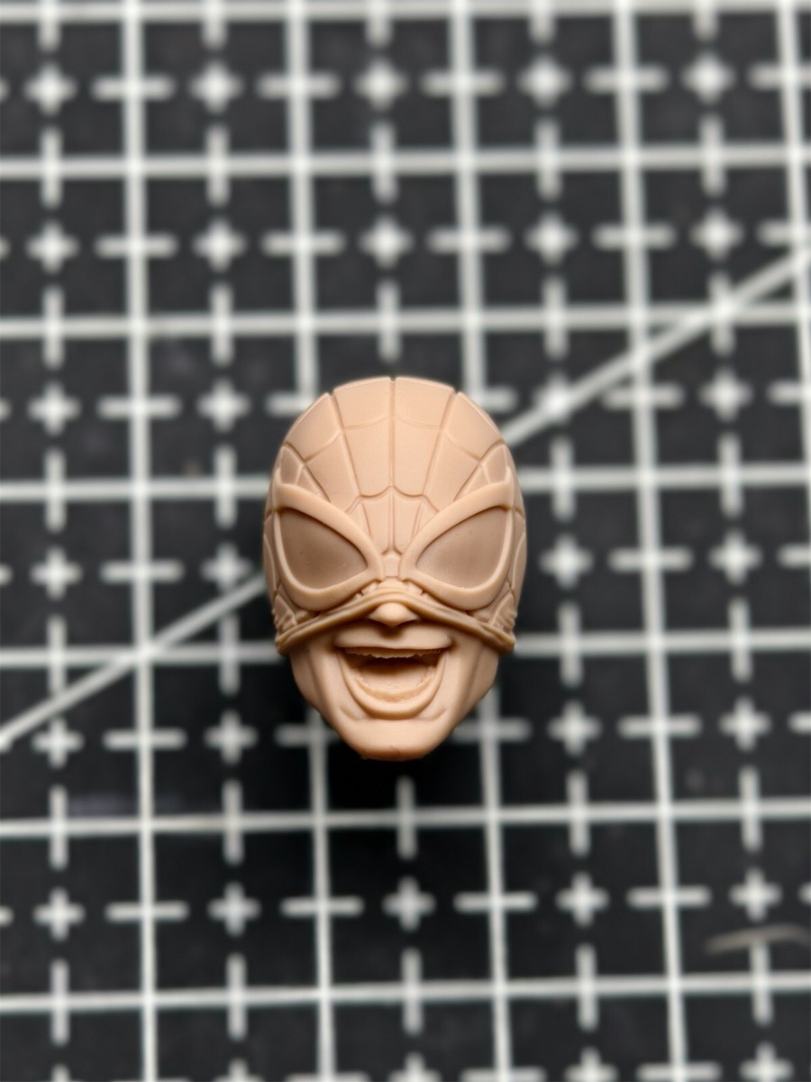 1:12 Unpainted Smile Mask Spider-man Peter Parker Head