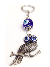 Evil Eye Key Chain - Owl on Branch