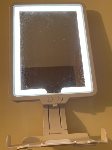 Fog-less Lighted Shower Mirror•NIB•Easy Install•Rechargeable Plug In Battery - Picture 4 of 4